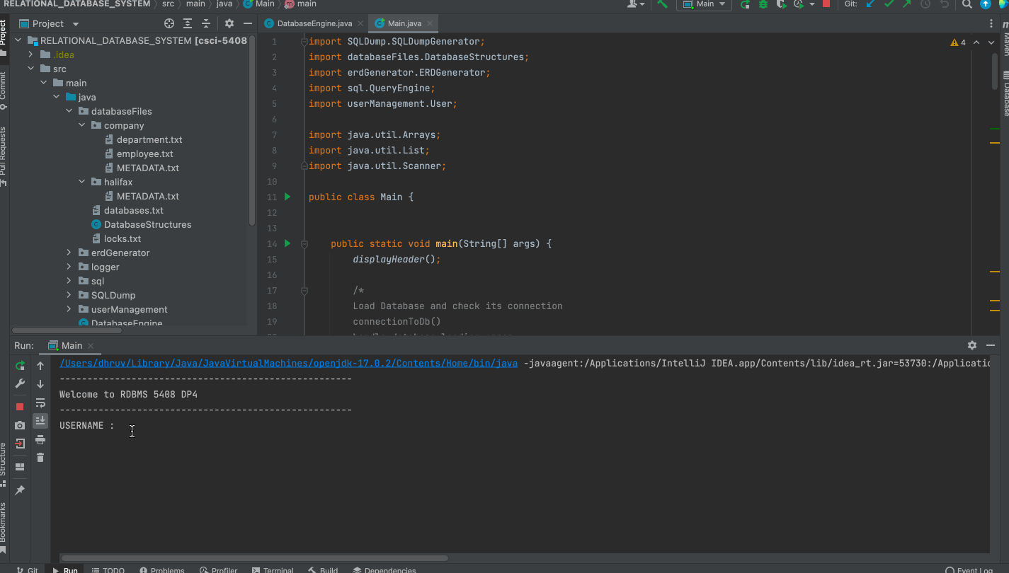 Relational Database System